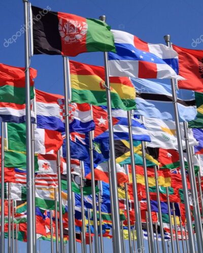 The national flags all over the world